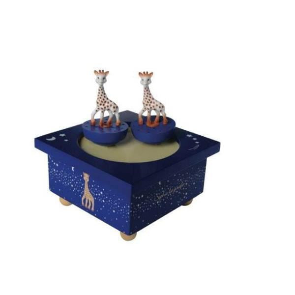 Trousselier Sophie the Giraffe Musical Wooden Box - Navy