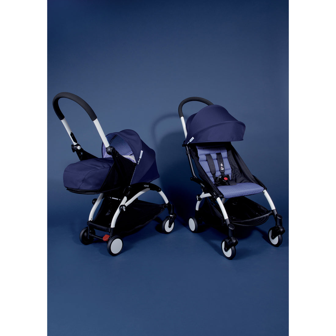 Babyzen YOYO2 6+ Stroller Bundle, Black Frame, Air France Blue