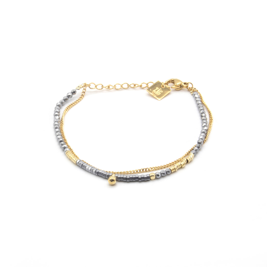 Zag Bijoux Bracelet SBS4776 Grey Stones Gold