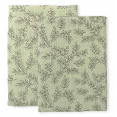 a-little-lovely-company-muslin-cloth-set-of-2-leaves-sage-baby-nursery-allc-mulegr02-00001