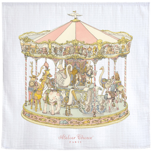 Atelier Choux 紗布包巾 - Carousel 100x100cm