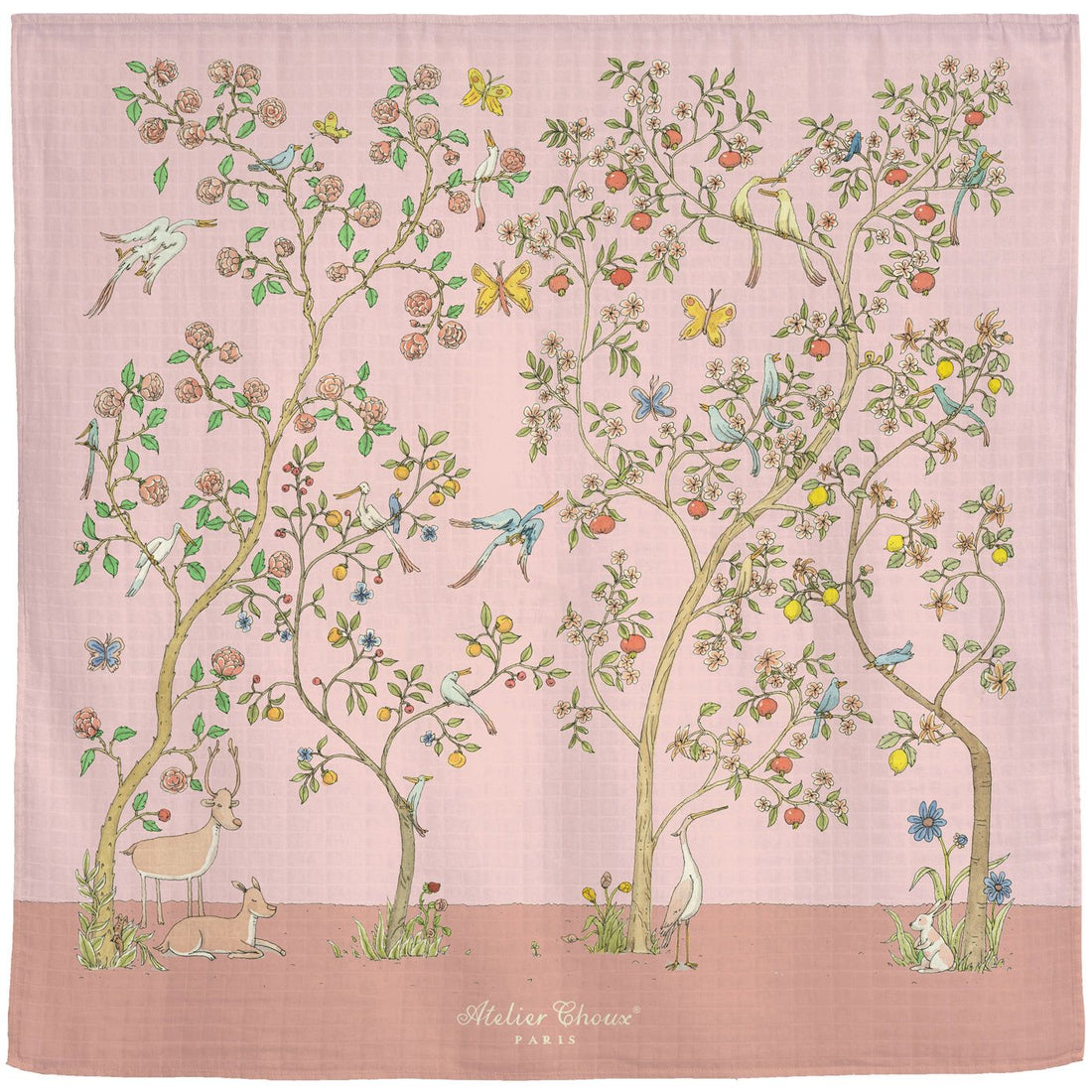 Atelier Choux Muslin in Bloom Pink 100x100cm