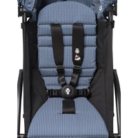 BABYZEN YOYO² Bassinet 6+ Baby Stroller Complete Set - White Frame with Navy Blue Bassinet & Air France Blue 6+ Color Pack