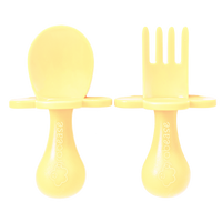 Grabease Fork and Spoon Set Light Yellow