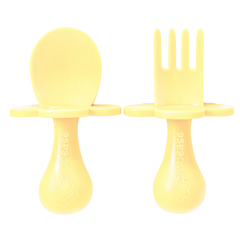 Grabease Fork and Spoon Set Light Yellow
