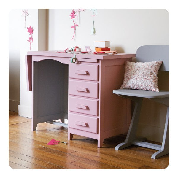 Laurette Bureau de Comptable Accountant Desk Rose / Grey (Pre-Order; Est. Delivery in 3-4 Months)