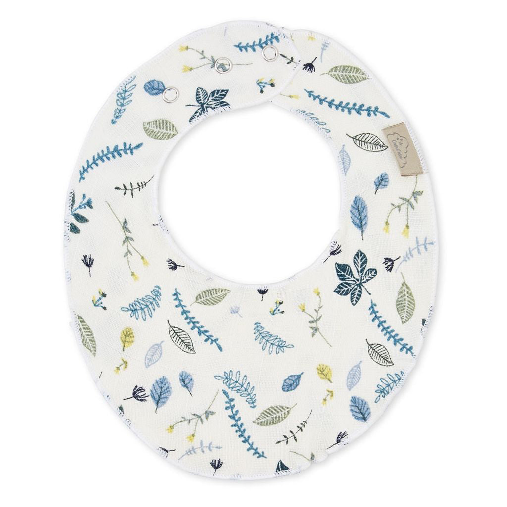 cam-cam-copenhagen-bib-teething-muslin-printed-pressed-leaves-blue-01