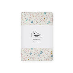 Cam Cam Copenhagen Fitted Sheet 60 x 120 x 15 cm - GOTS Pressed Leaves Rose