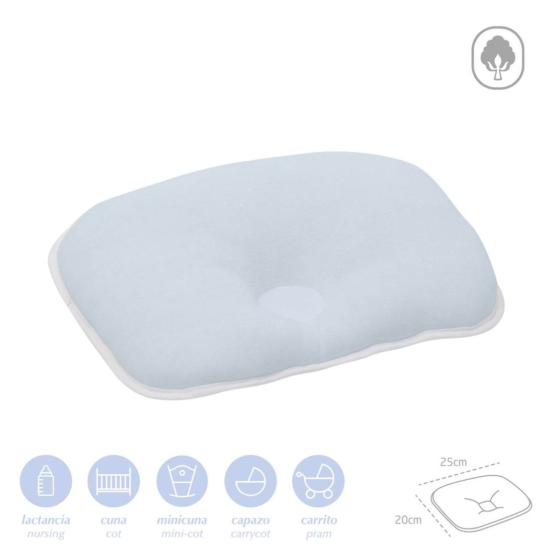 Cambrass Arm Pillow Liso E Blue