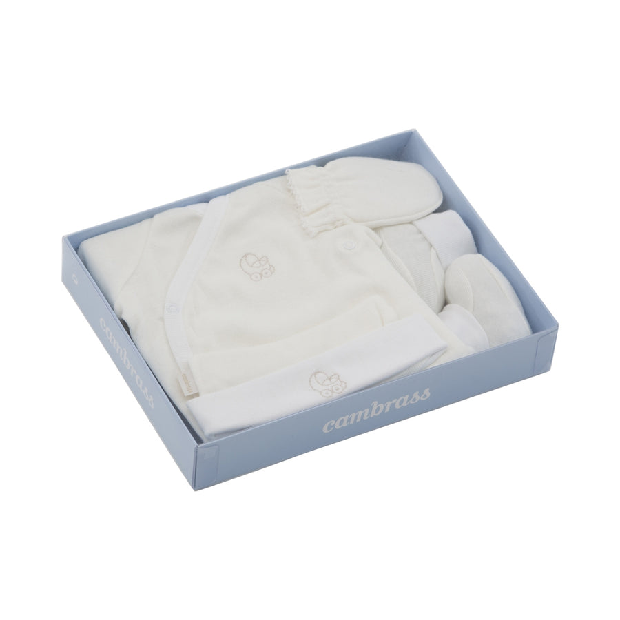 Cambrass Set New Born 4pcs Liso Beige