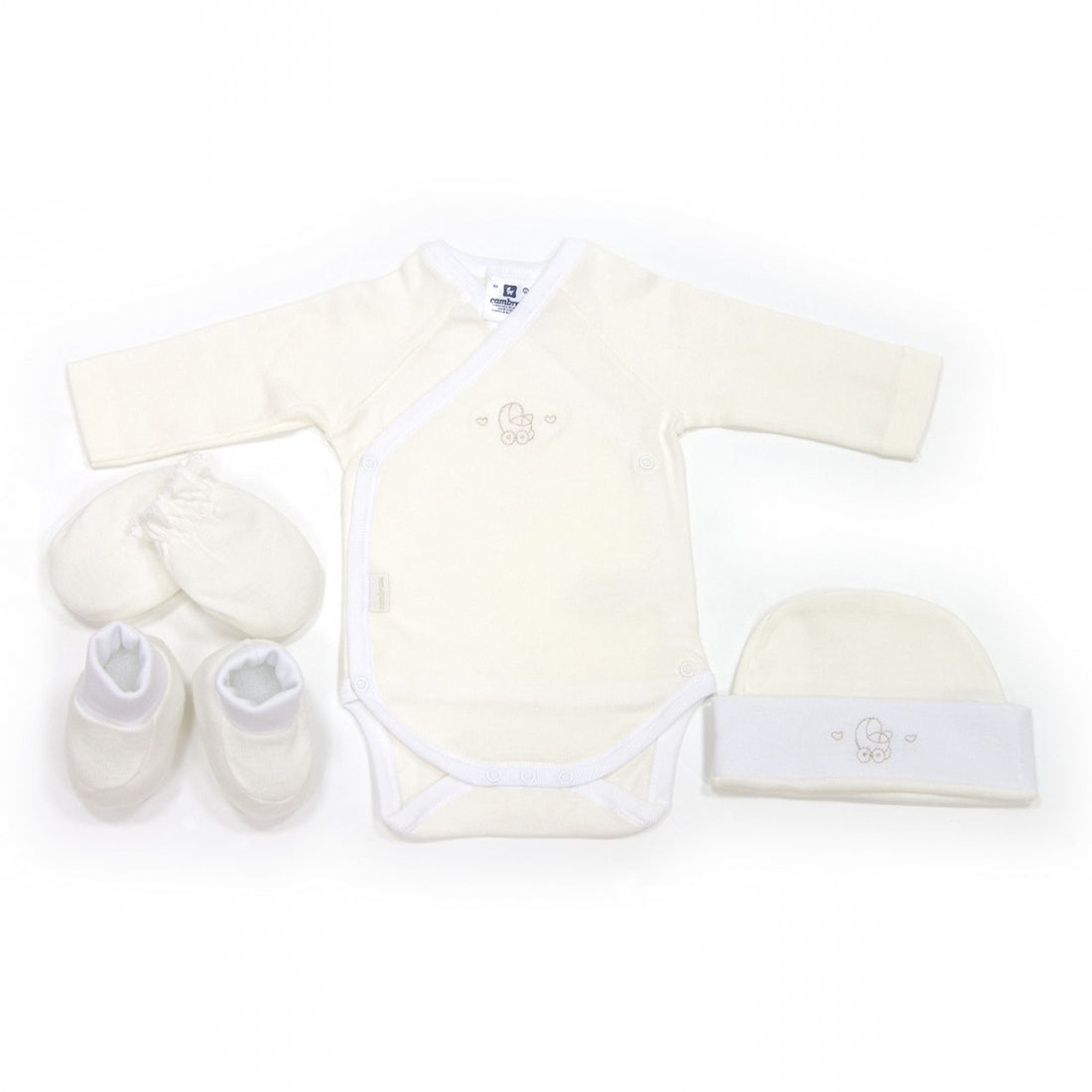 Cambrass Set New Born 4pcs Liso Beige