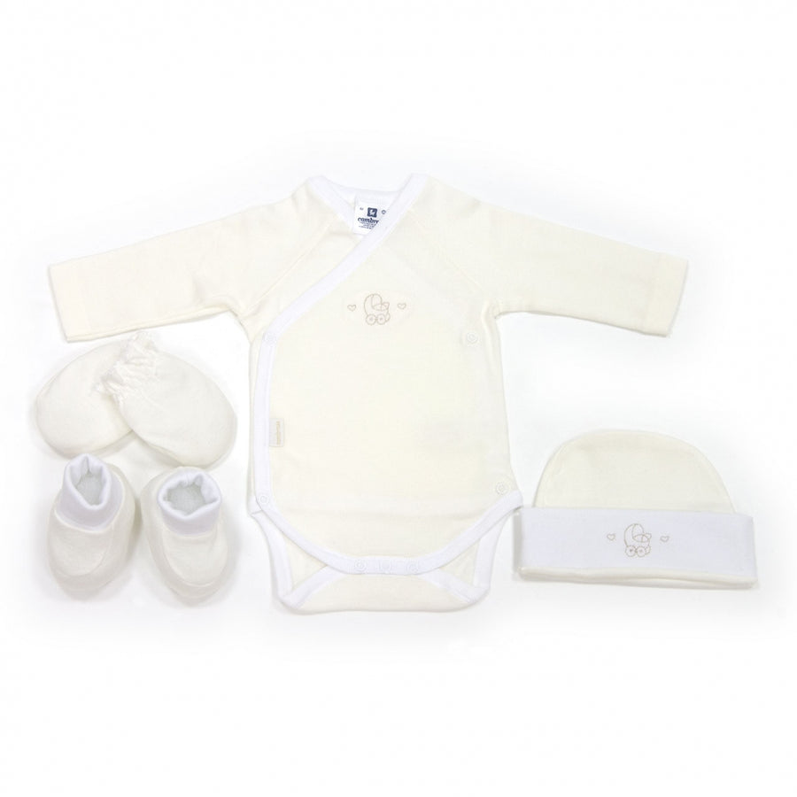 Cambrass Set New Born 4pcs Liso Beige