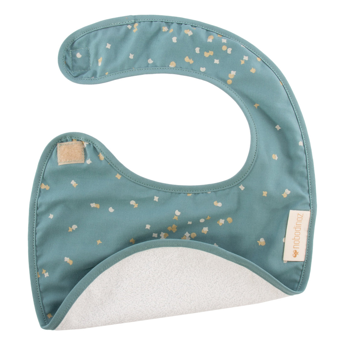 nobodinoz Candy Bib Gold Confetti / Magic Green