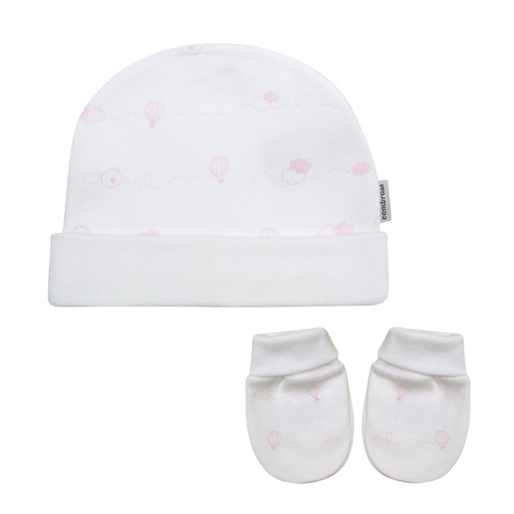 Cambrass Cap + Mittens Set 714,1 Pink