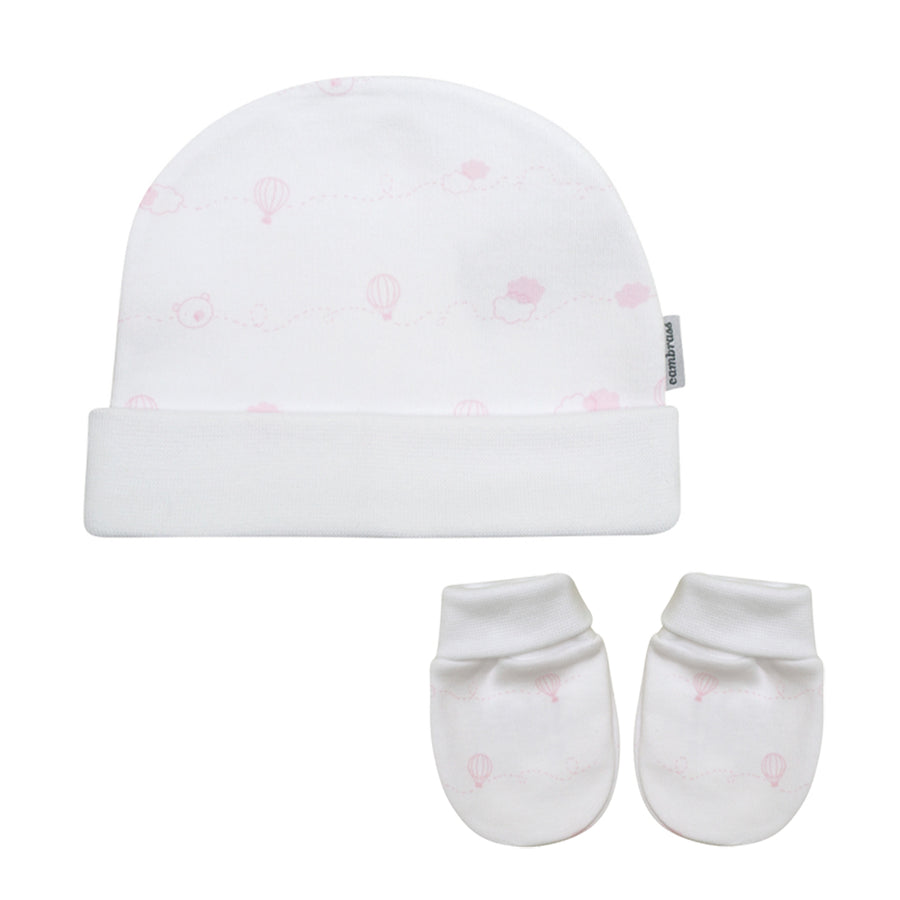 Cambrass Cap + Mittens Set 714,1 Pink