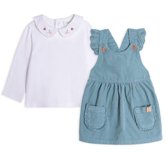 carrément-beau-dress-t-shirt-set-fall-2-green-white-carr-w1y08019-gw-12m- (1)