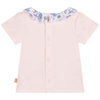 Carrément Beau T Shirt + Shorts Summer Newborn Pink White