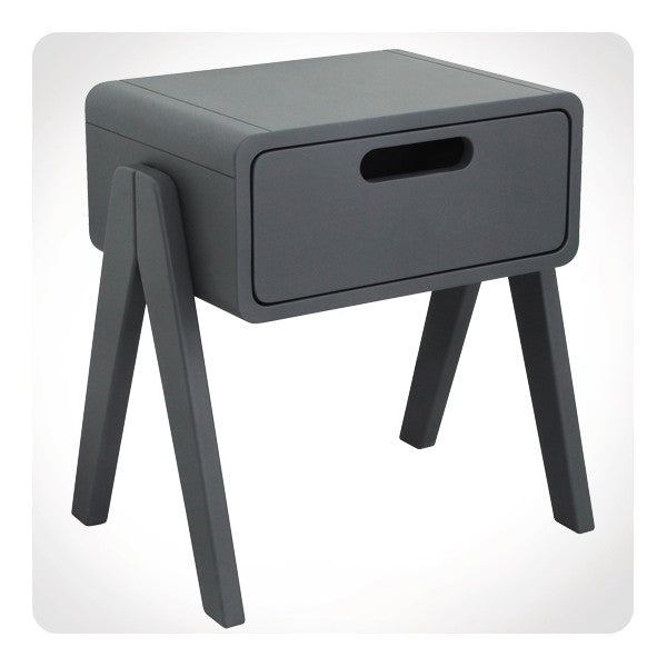 Laurette Chevet Petit Robot Bedside Table Mouse Grey
