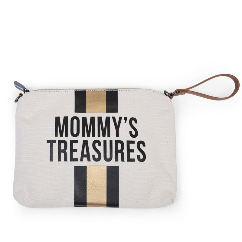childhome-mommy-clutch-canvas-off-white-stripes-black-gold-01