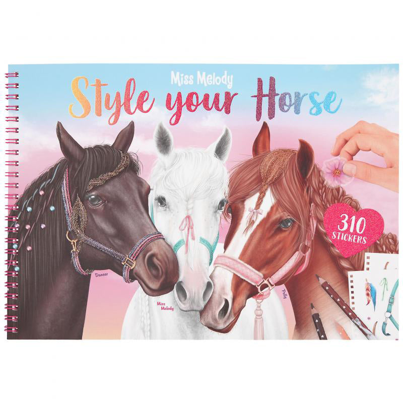 Depesche 12514 Miss Melody Night Horses Pencil Case With Herd Motif In Delicate Purple, Pencil Case With One Compartment