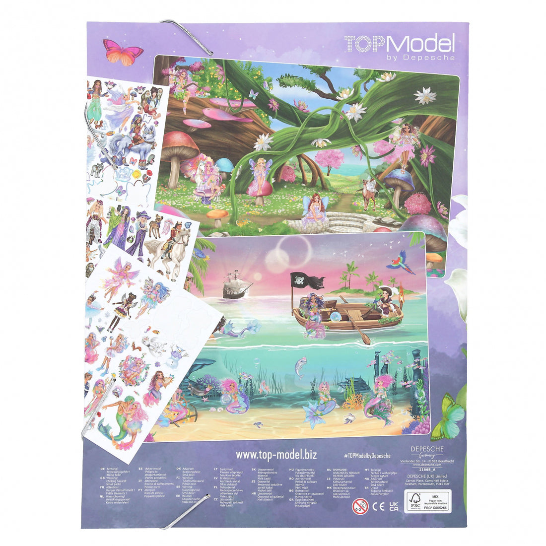 Depesche 12079 TOPModel Sticker Your Picture Fantasy - Livre d'autocollants avec 25 Pages de Motifs fantastiques à compléter, y Compris 10 Feuilles Depesche 12079 TOPModel Sticker Your Picture Fantasy - Livre d'autocollants avec 25 Pages de Motifs fantastiques à compléter, y Compris 10 Feuilles