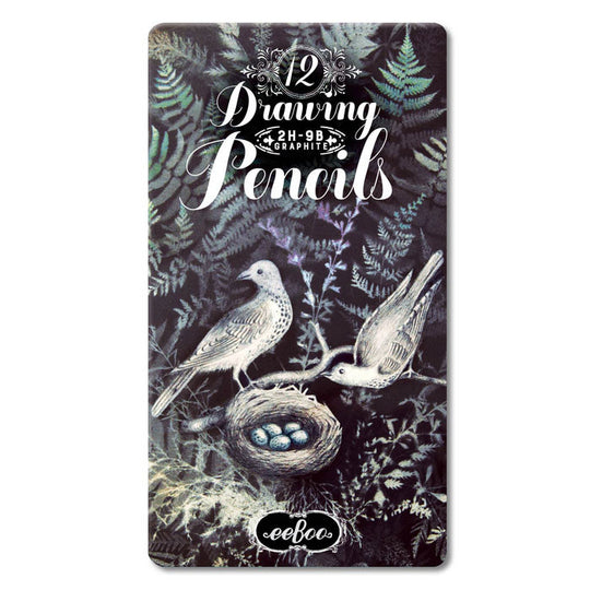eeboo-doves-in-ferns-12-drawing-pencils-tin- (1)
