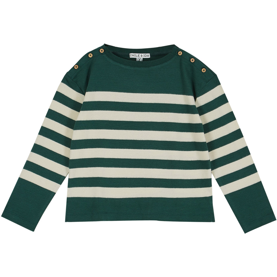 emile-et-ida-sweatshirt-vert-beige-eei-w22v125-vb-2y-