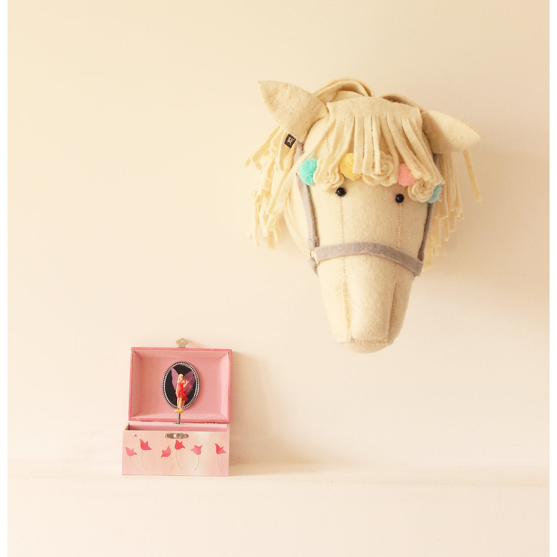 Fiona Walker England Cream Horse Head with Bridle Original