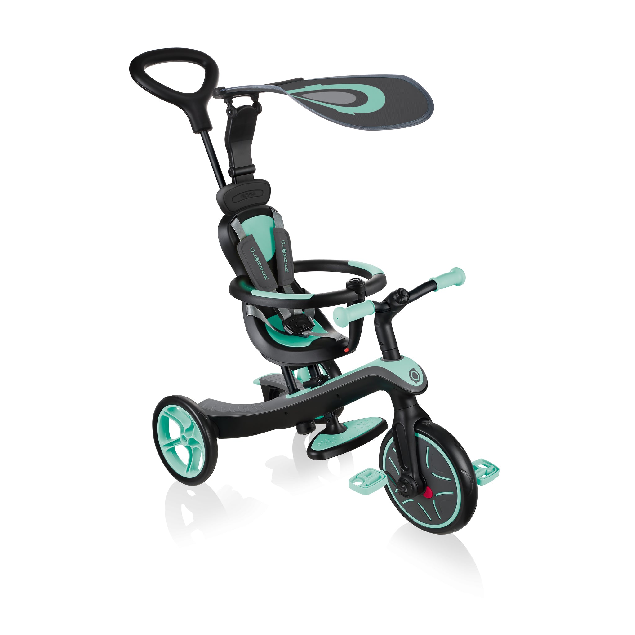 Globber Explorer Trike 4 In 1 - Mint (With Headrest) (10m - 5y)