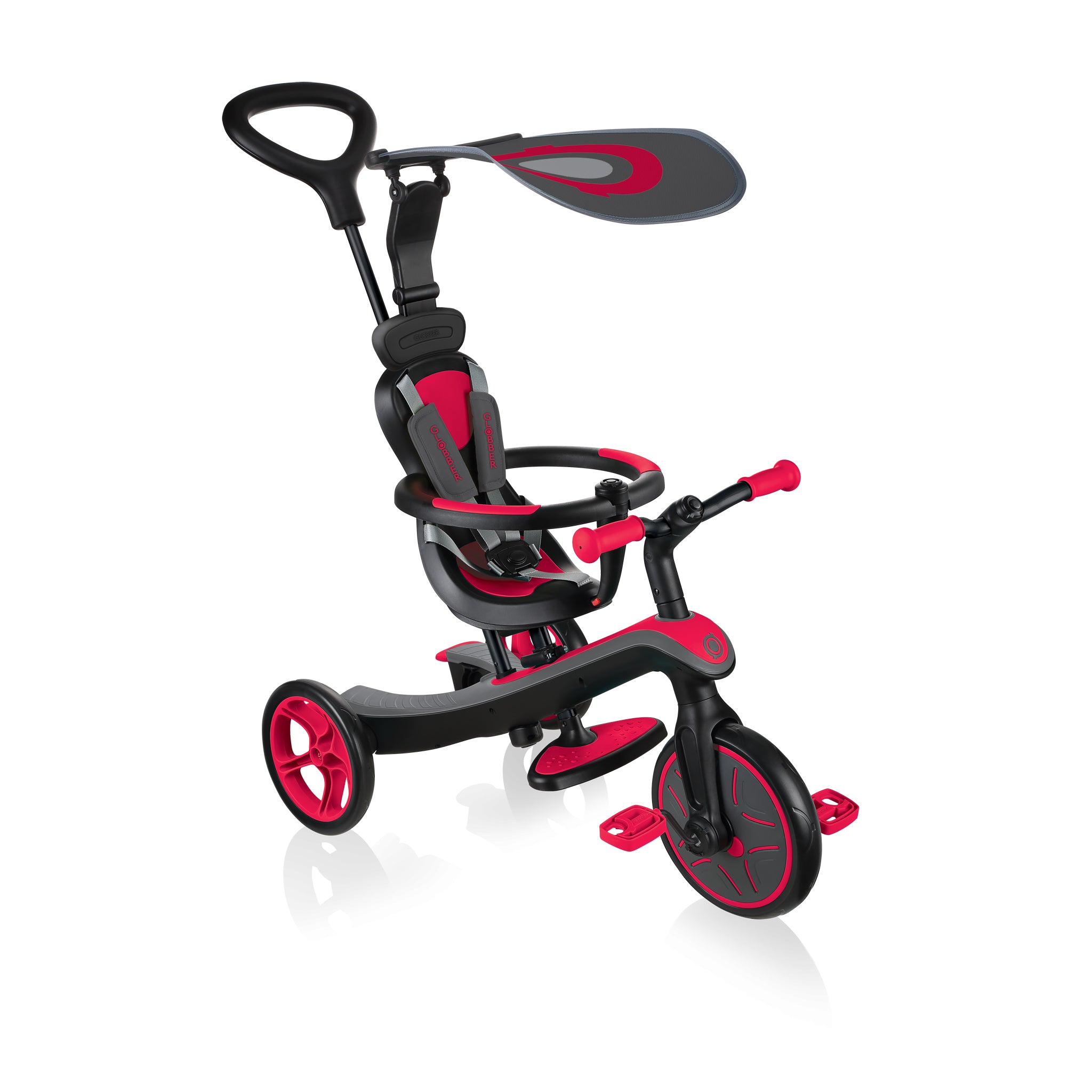 Globber Explorer Trike 4合1 三輪車  - New Red (連頭枕) (10M - 5Y)