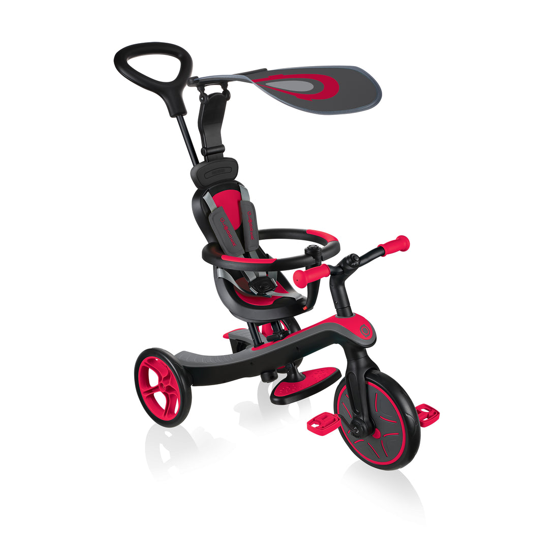 Globber Explorer Trike 4-In-1 - New Red (With Headrest) (10M - 5Y) (Online Exclusive)