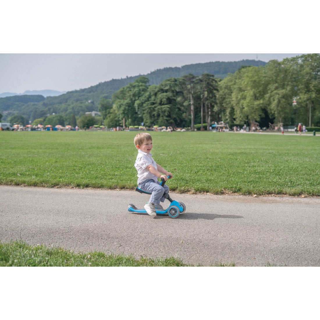 Globber Go Up Foldable Plus Lights Scooter - Mint (15m – 7y)