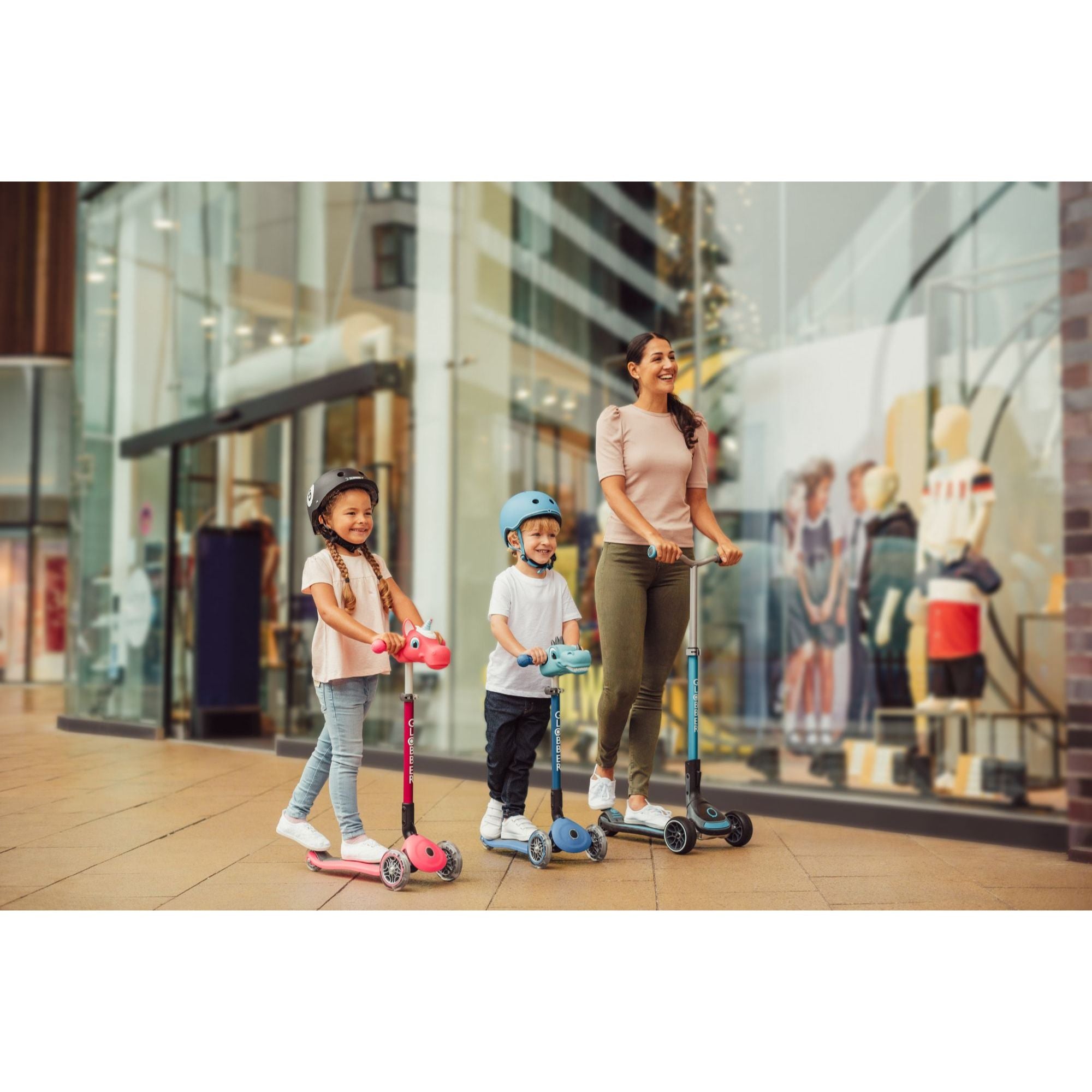 Globber Ultimum Lights Foldable Scooter - Black / Charcoal Grey (5Y+)