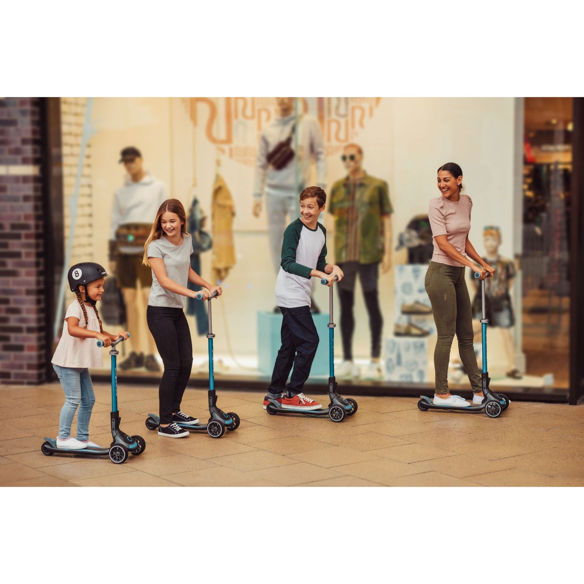 Globber Ultimum Lights Foldable Scooter - Black / Charcoal Grey (5Y+)