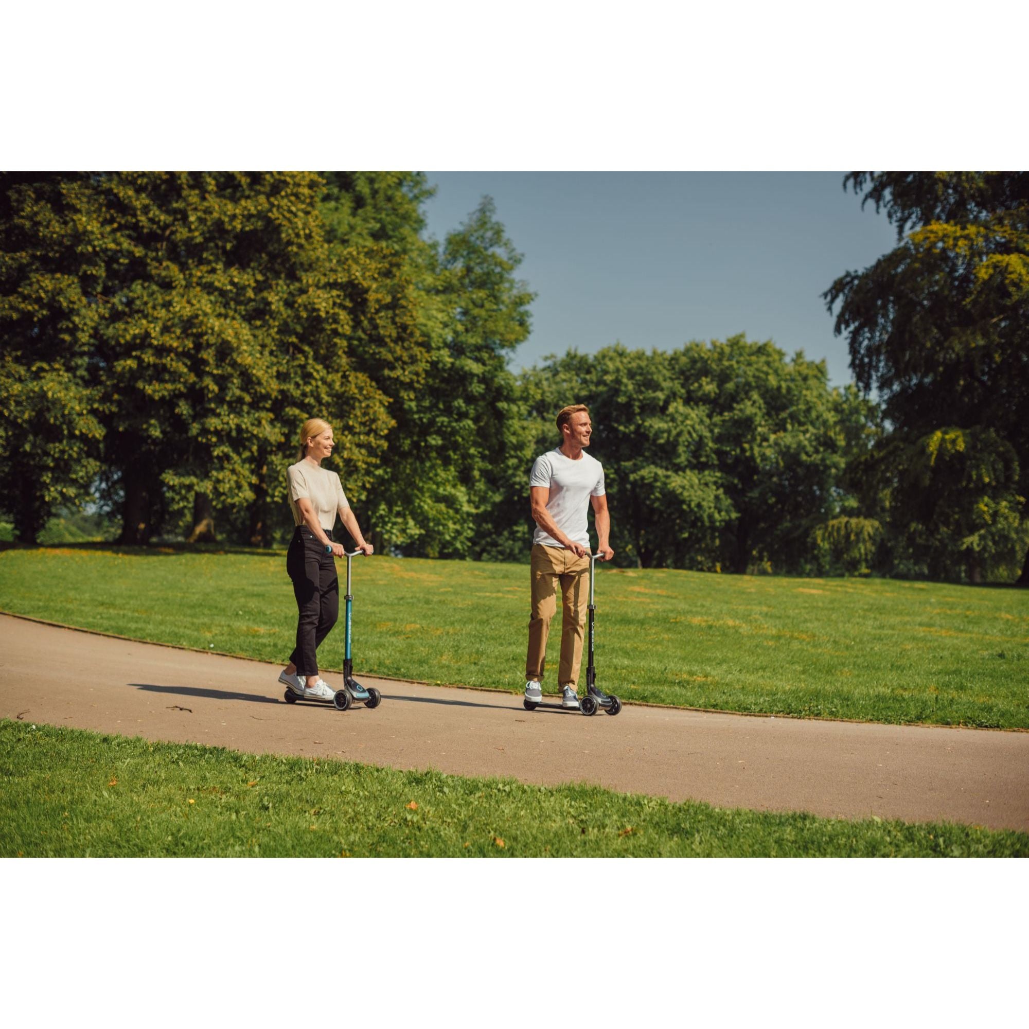 Globber Ultimum Lights Foldable Scooter - Black / Charcoal Grey (5Y+)