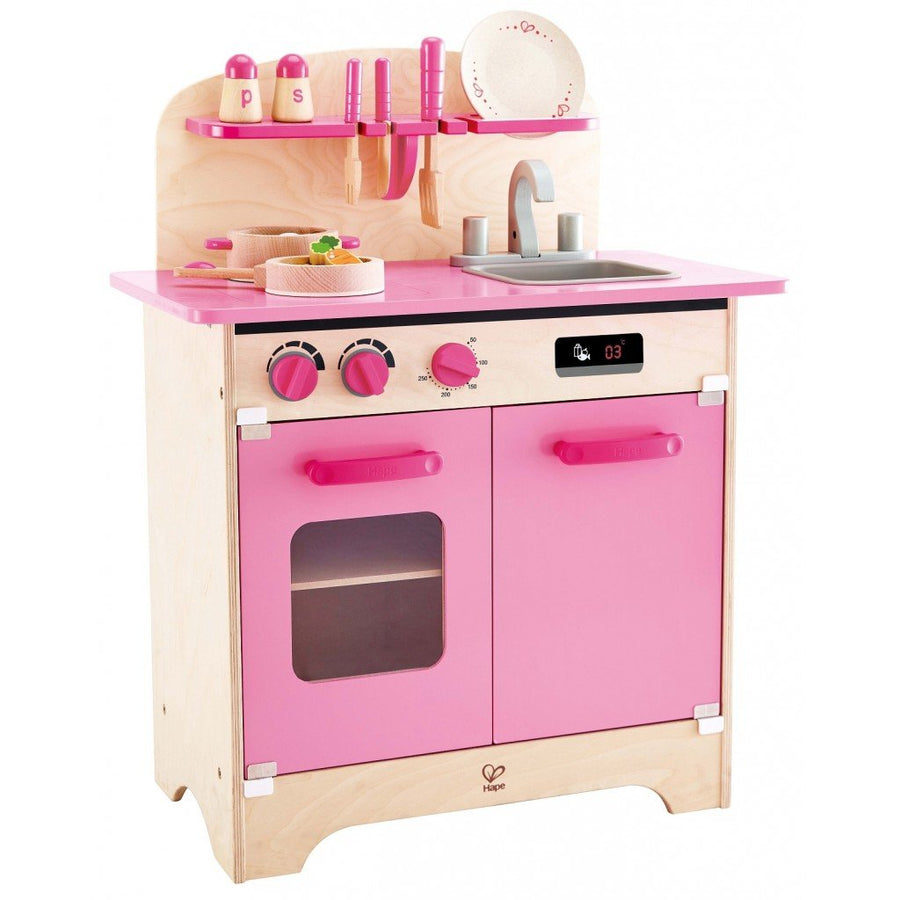 Hape Pink Gourmet Kitchen with Starter Set