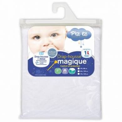 P'tit lit Magical Fitted Sheet + Undersheet 2 in 1 Grey