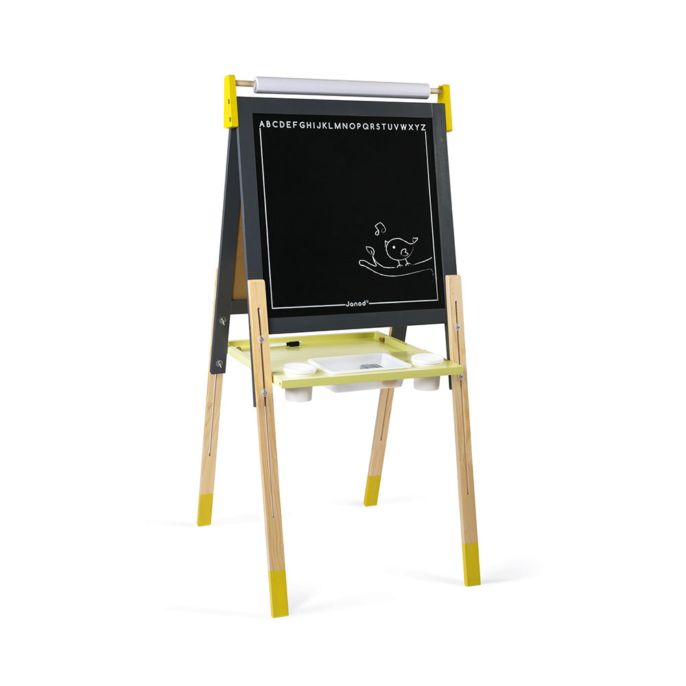 Janod Adjustable Easel Grey/Yellow