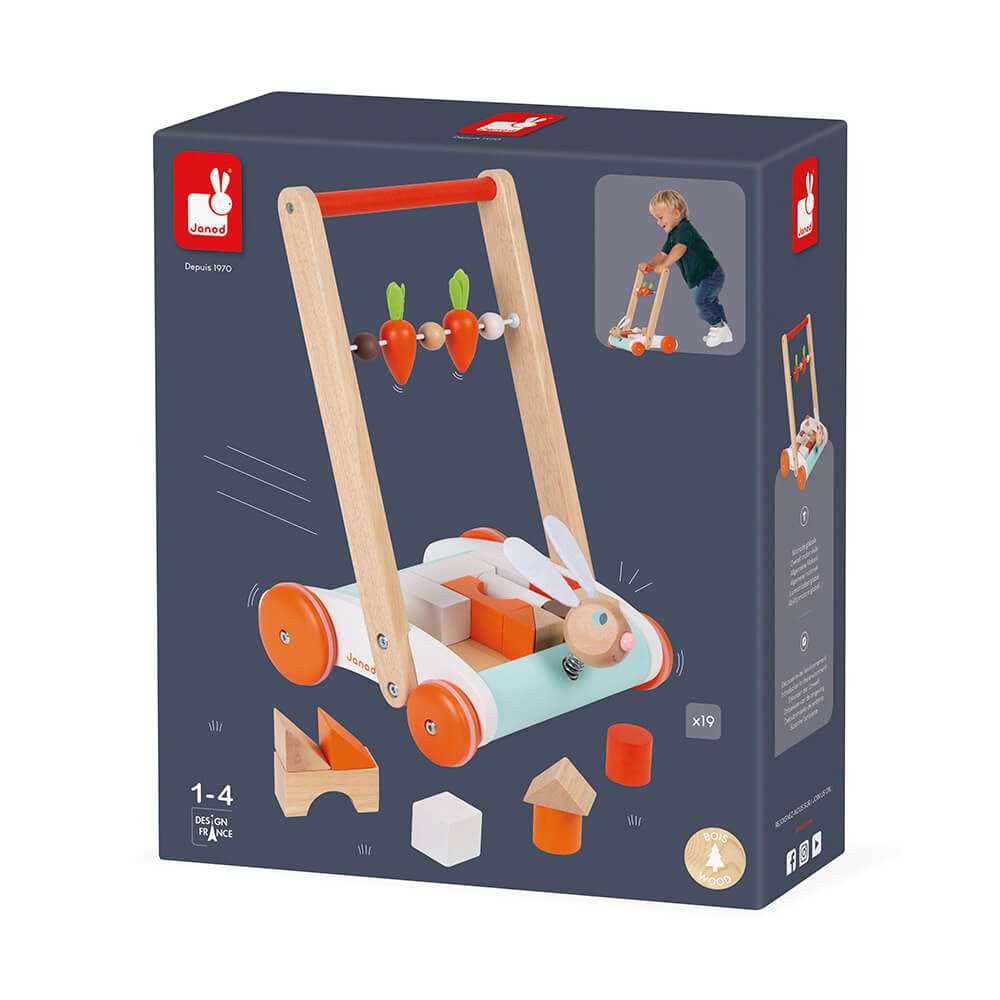 Janod Rabbit Block Cart