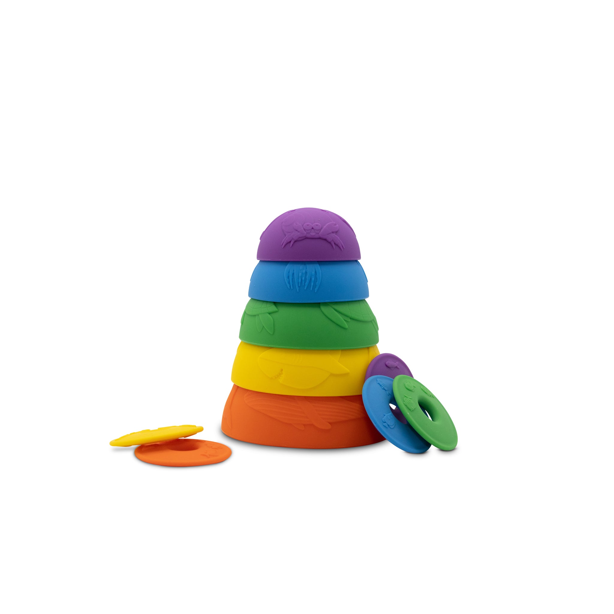 Jellystone Ocean Sensory Stacking Cups - Rainbow Bright