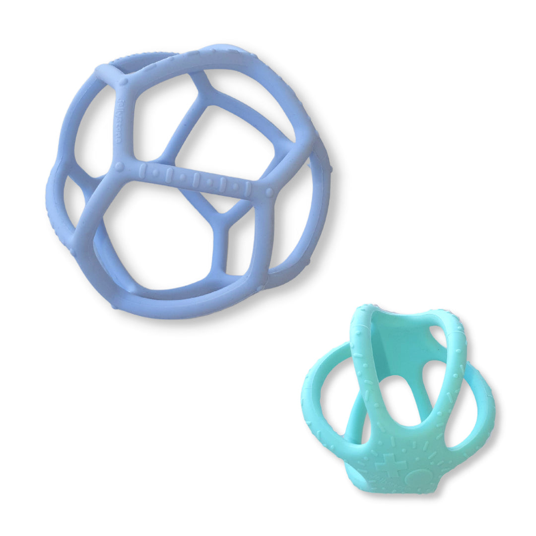 Jellystone Designs Sensory Ball and Fidget - Soft Blue and Soft Mint