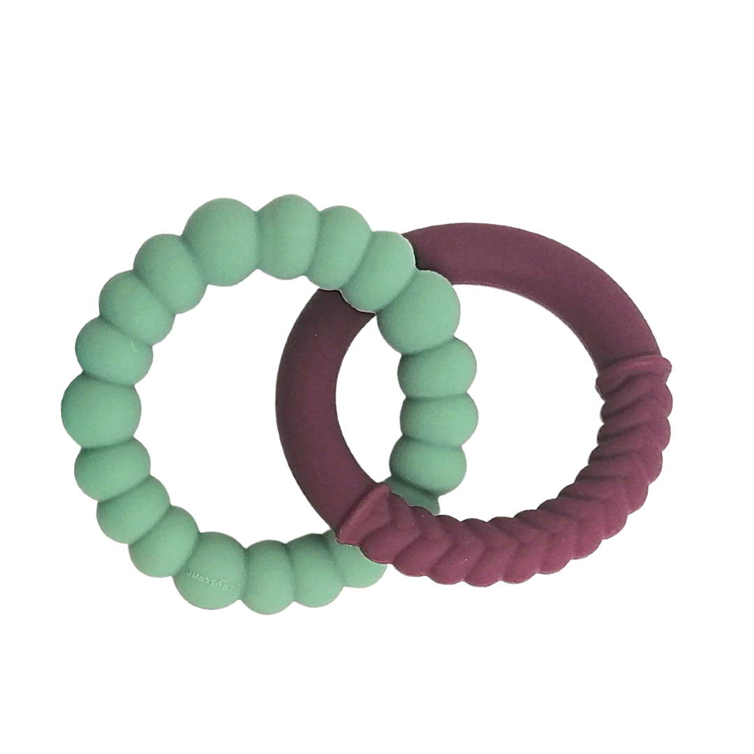Jellystone Designs Sunshine Baby Teether - Berry and Sage