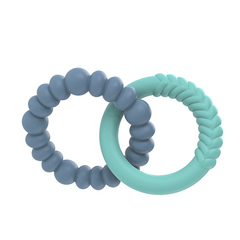Jellystone Designs Sunshine Baby Teether - Soft Mint and Soft Blue