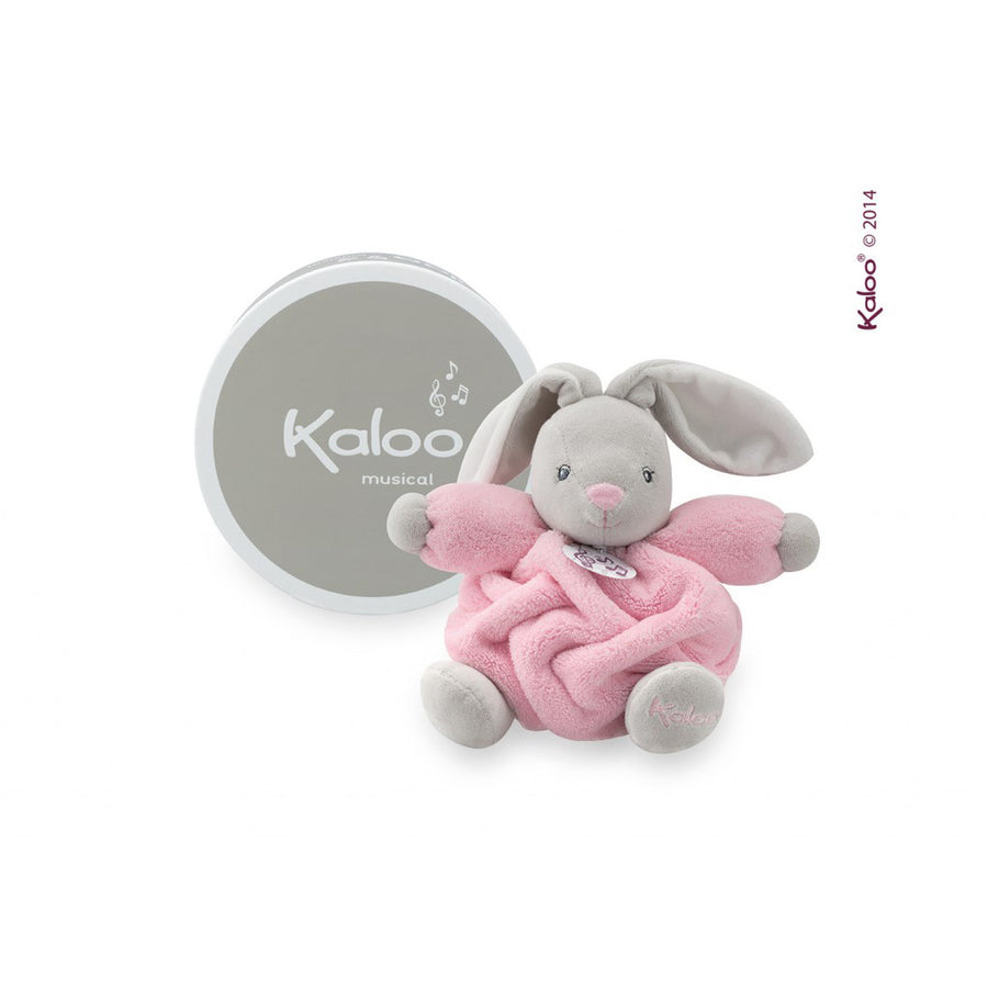 Kaloo Plume Pink Chubby Rabbit Musical Pull