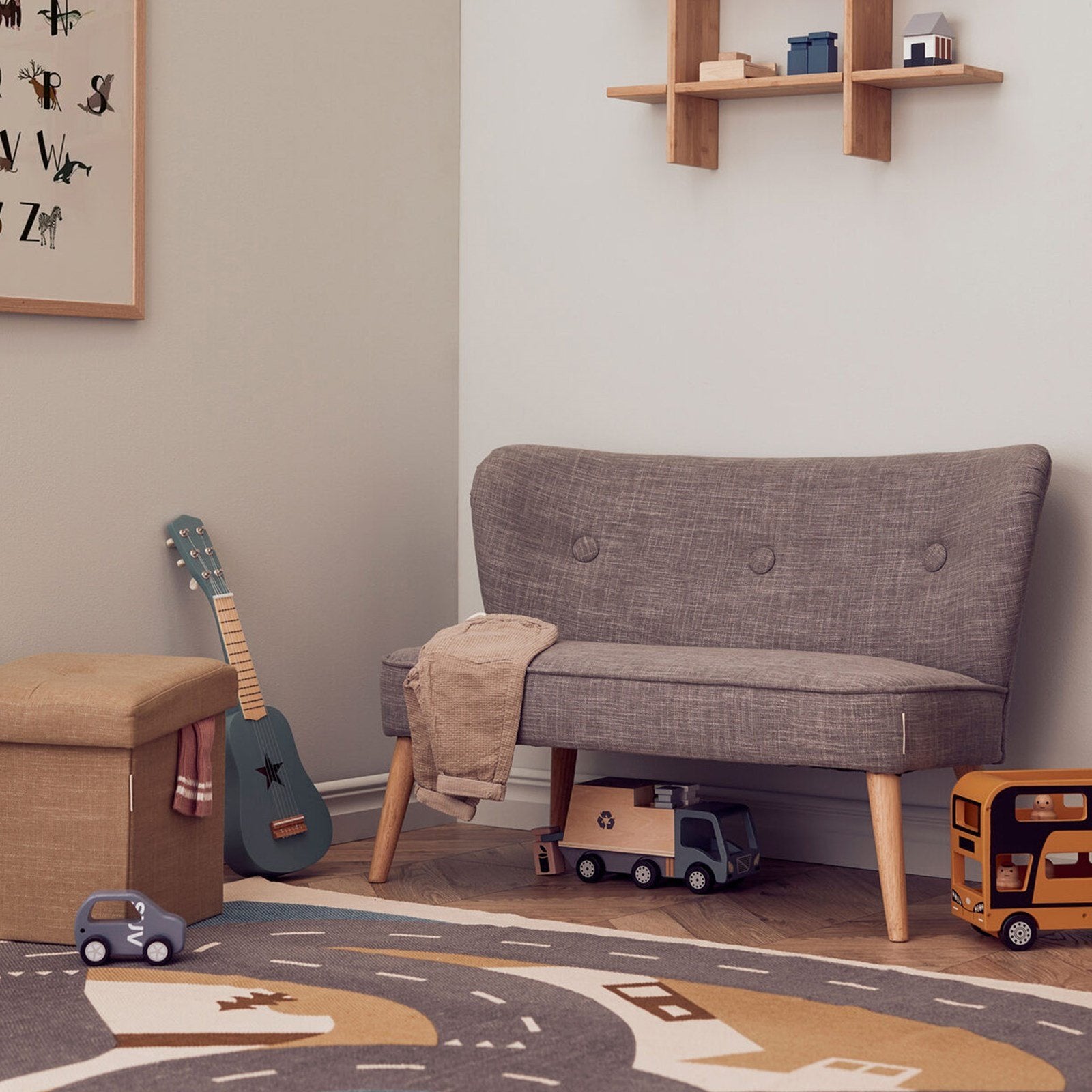 Kid's Concept Sofa Grey 92x56x60cm