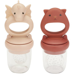 konges-sløjd-2-pack-fruit-feeding-pacifier-dragon-rose-sand-copper-brown-kong-w22ks3581-rs-cb-