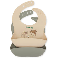 konges-sløjd-2-pack-silicone-bib-farm-kong-w22ks3544-farm-
