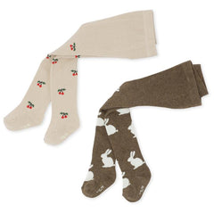 konges-sløjd-2-x-jacquard-stockins-bunny-cherry-1