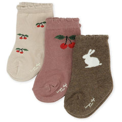 konges-sløjd-3-pack-jacquard-socks-cherry-bunny-1