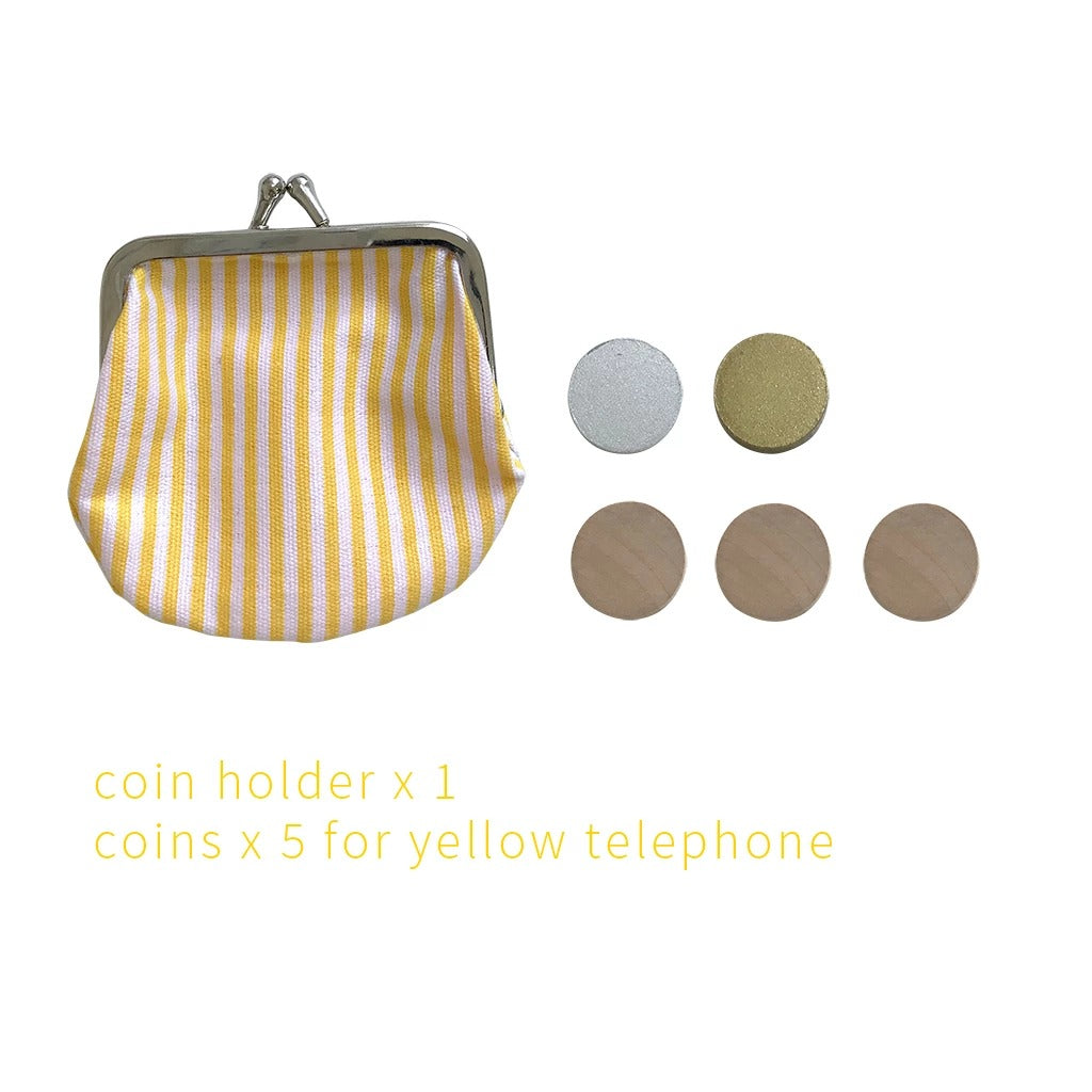 kiko+ & gg* Telephone Wooden Toy - Yellow